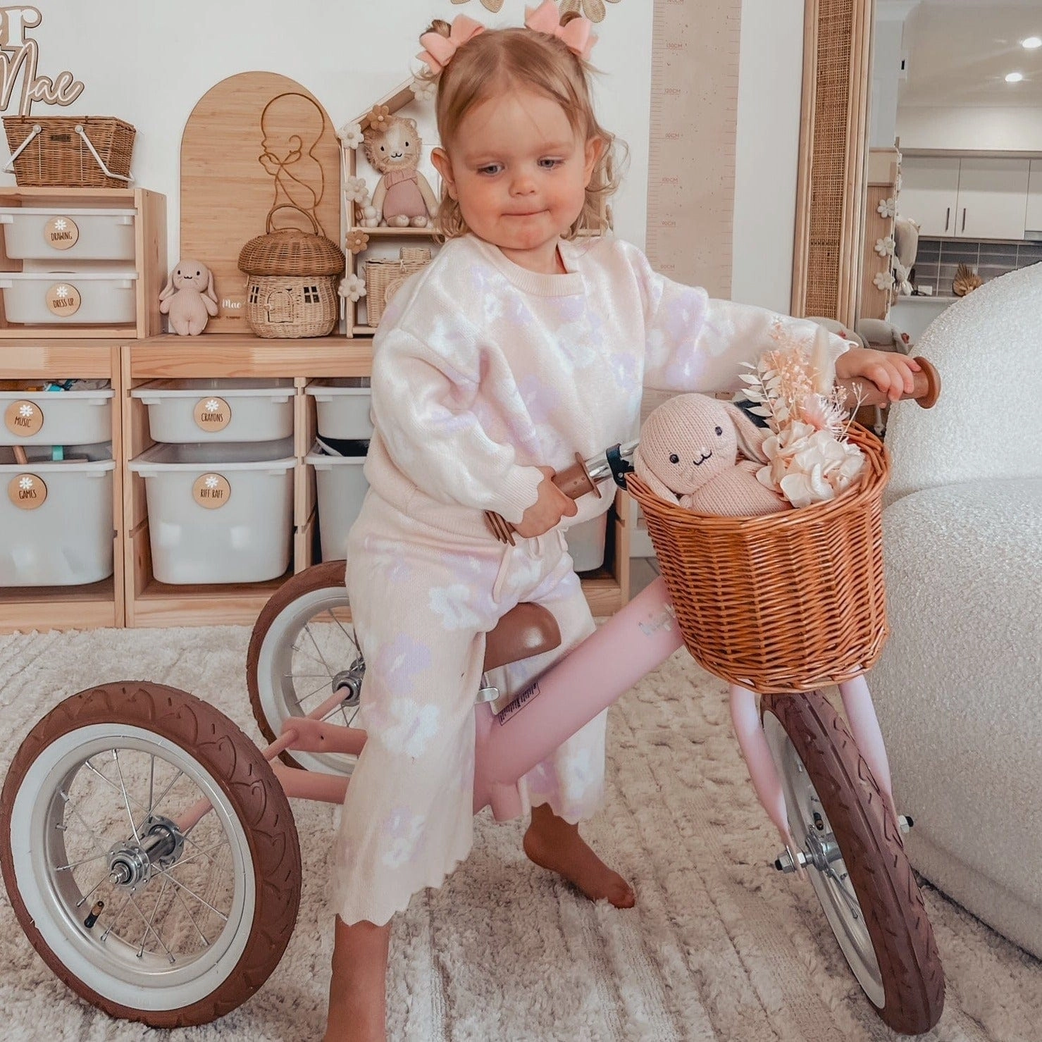 2 in 1 Steel Trike/Balance Bike (incl. wicker basket)