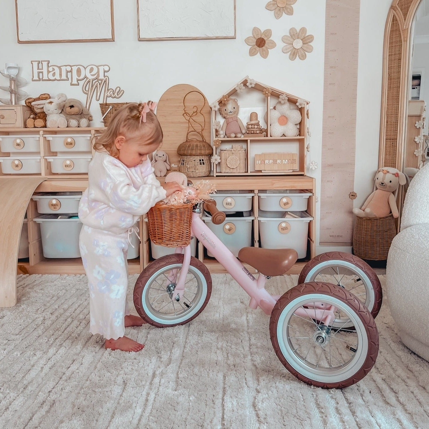 2 in 1 Steel Trike/Balance Bike (incl. wicker basket)