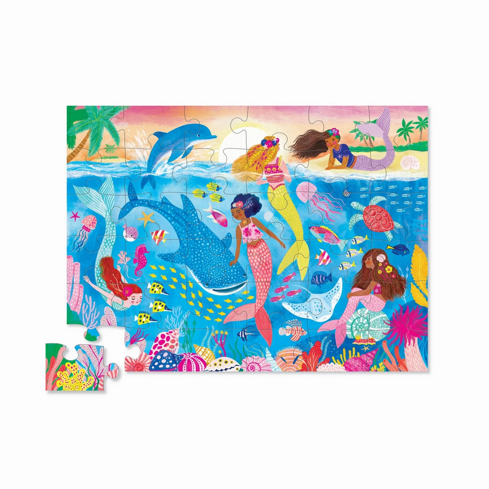 36p Mermaid Dreams Floor Puzzle Crocodile Creek