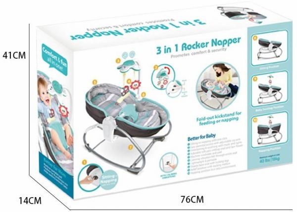 3 in 1 Rocker Napper - Grey