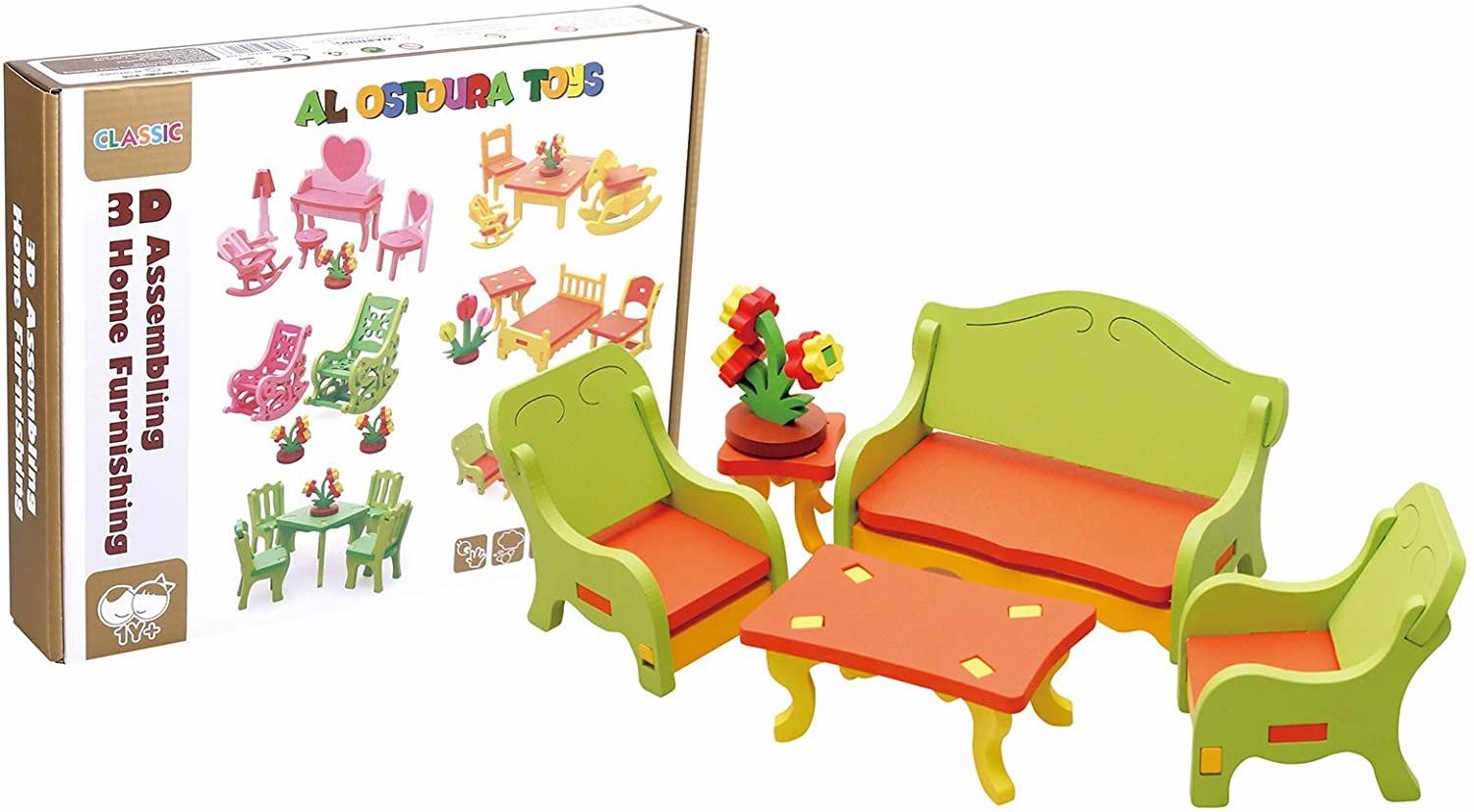 3D Assembling Home Furnishing Educational Wooden Toy