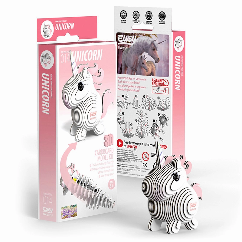 3D Cardboard Model Kit - Unicorn