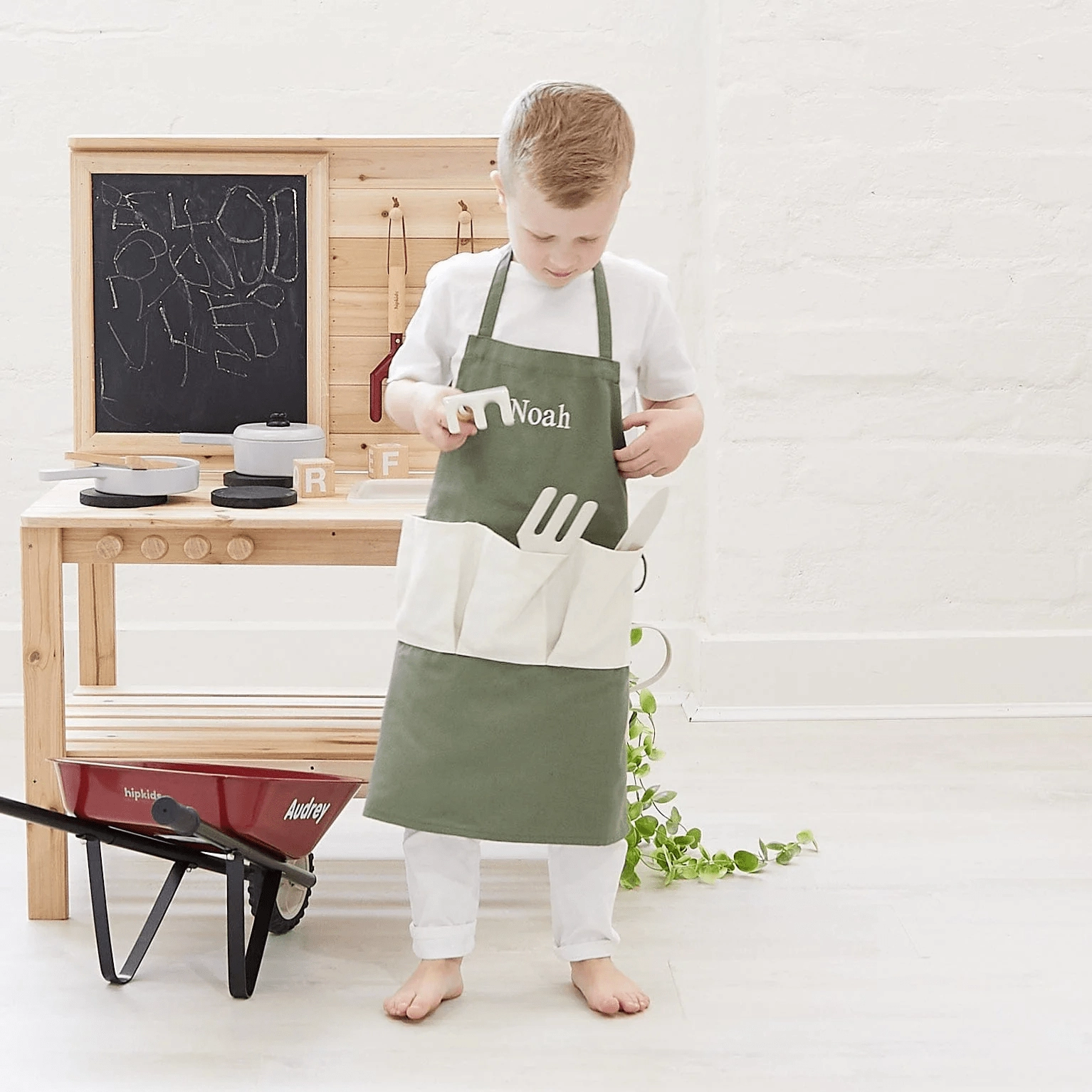3pc Garden Tool Set & Apron Bundle