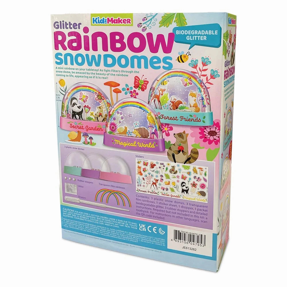 4M Kidzmaker - Mini Glitter Rainbow Water Domes