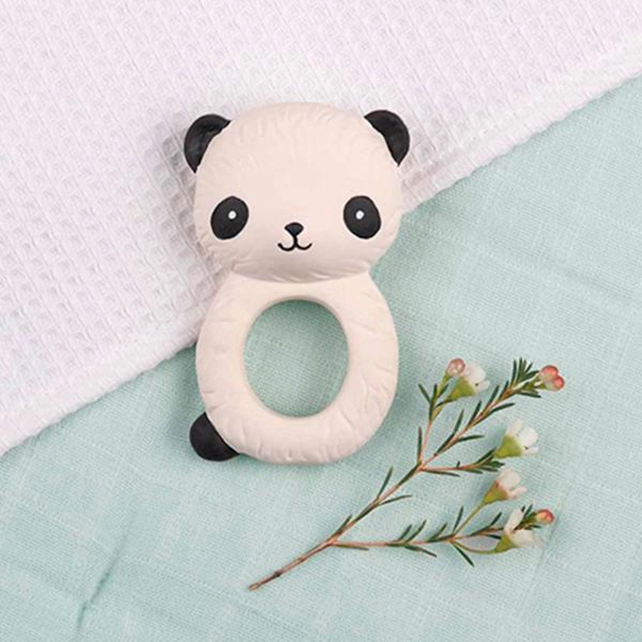 A Little Lovely Company Teether Ring Panda