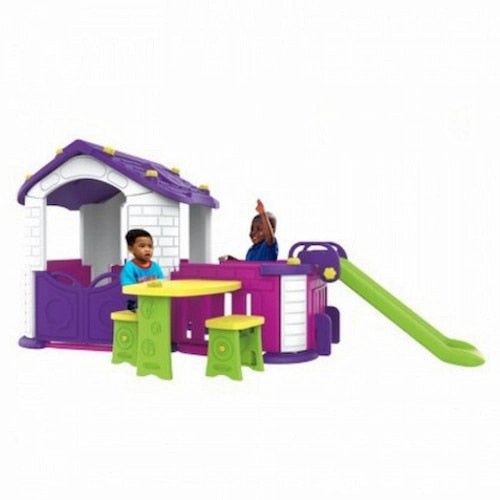Activity Playhouse With Playpen Slide Table And Chair - Purple