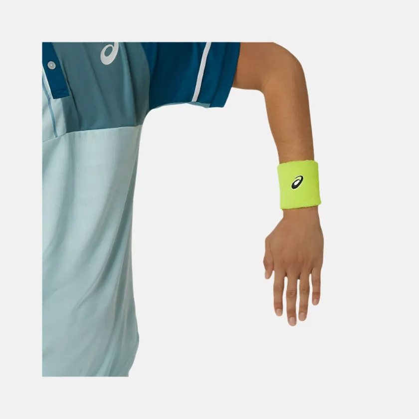 Asics Unisex Tennis Wrist Band -Safety Yellow/Faded Orange Asics Shoes