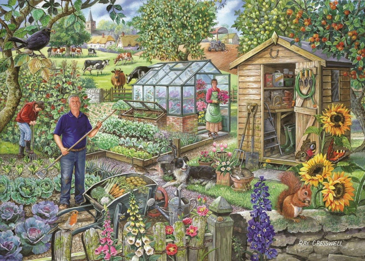 At The Allotment - BIG 500 Piece Jigsaw Puzzle