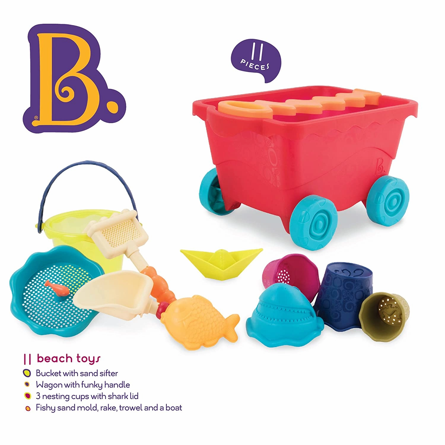 B. TRAVEL BEACH WAGON, TRANSLUCENT RED