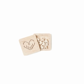 babai Wooden Classic Board Game Tic Tac Toe "Love Is"