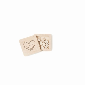 babai Wooden Classic Board Game Tic Tac Toe "Love Is"