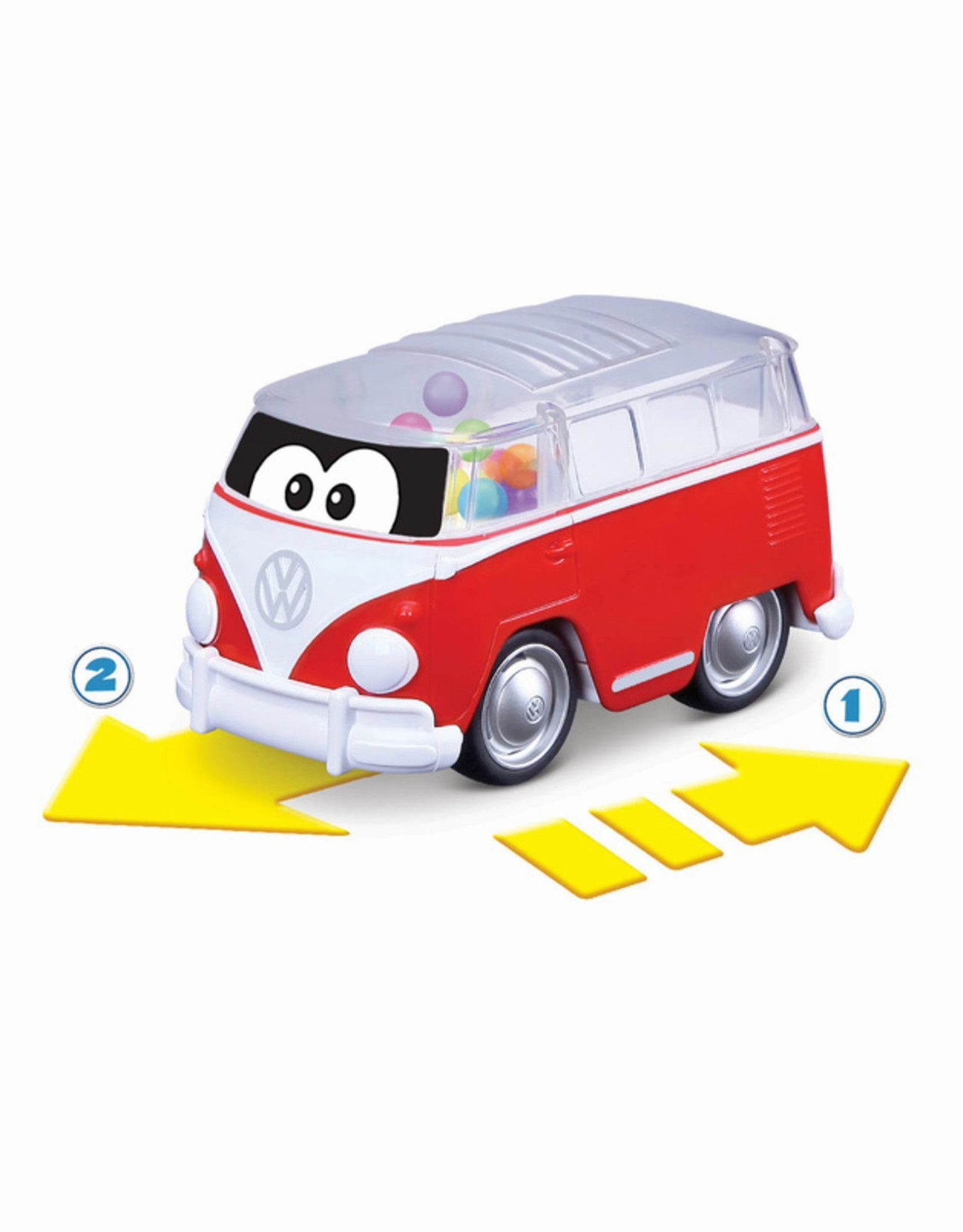 Bb Junior Volkswagen Press & Go Samba Bus -Red