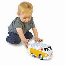Bb Junior Volkswagen  Push & Go Poppin' Samba Bus -Red & Yellow