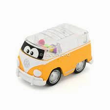 Bb Junior Volkswagen  Push & Go Poppin' Samba Bus -Red & Yellow