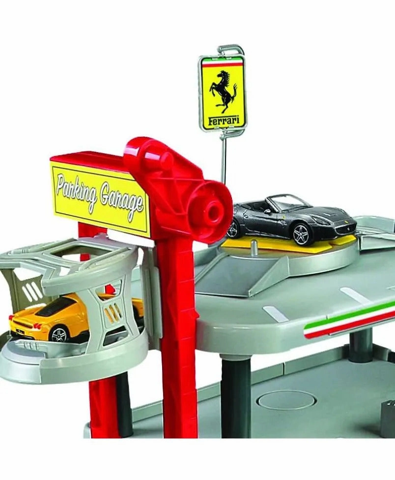 Bburago 1:43 Ferrari Parking Garage Playset - Multicolor