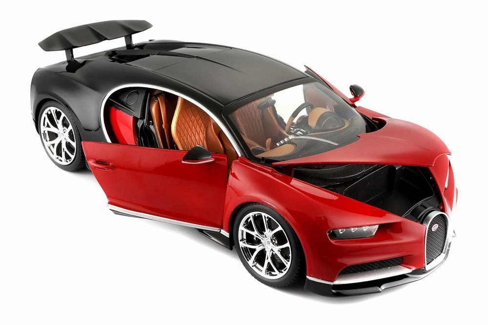 Bburago Bugatti Chiron 1:18 Scale Model Car 18-11040 - Red and Black