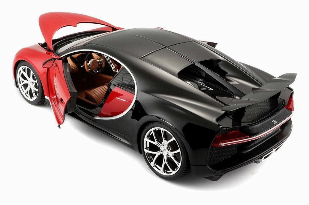 Bburago Bugatti Chiron 1:18 Scale Model Car 18-11040 - Red and Black