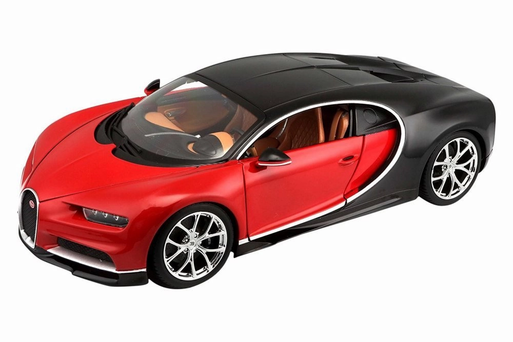 Bburago Bugatti Chiron 1:18 Scale Model Car 18-11040 - Red and Black