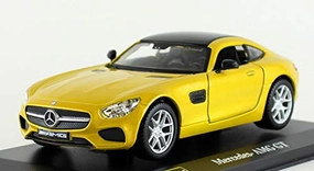 Bburago Die Cast Mercedes AMG GT  Car 1:32 Scale - Yellow