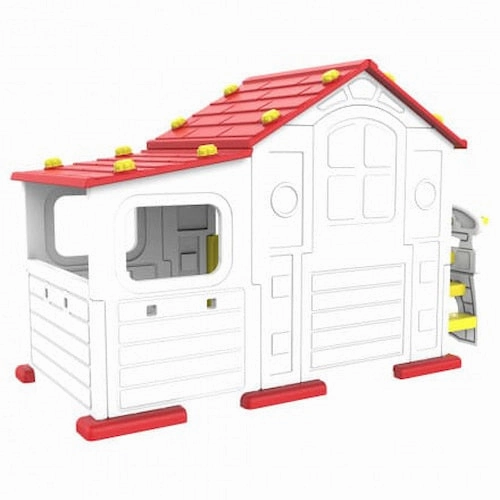 Big Playhouse W/ Slide & Basketball Ring