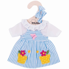 Blue Striped Dress (for Size Small Doll)