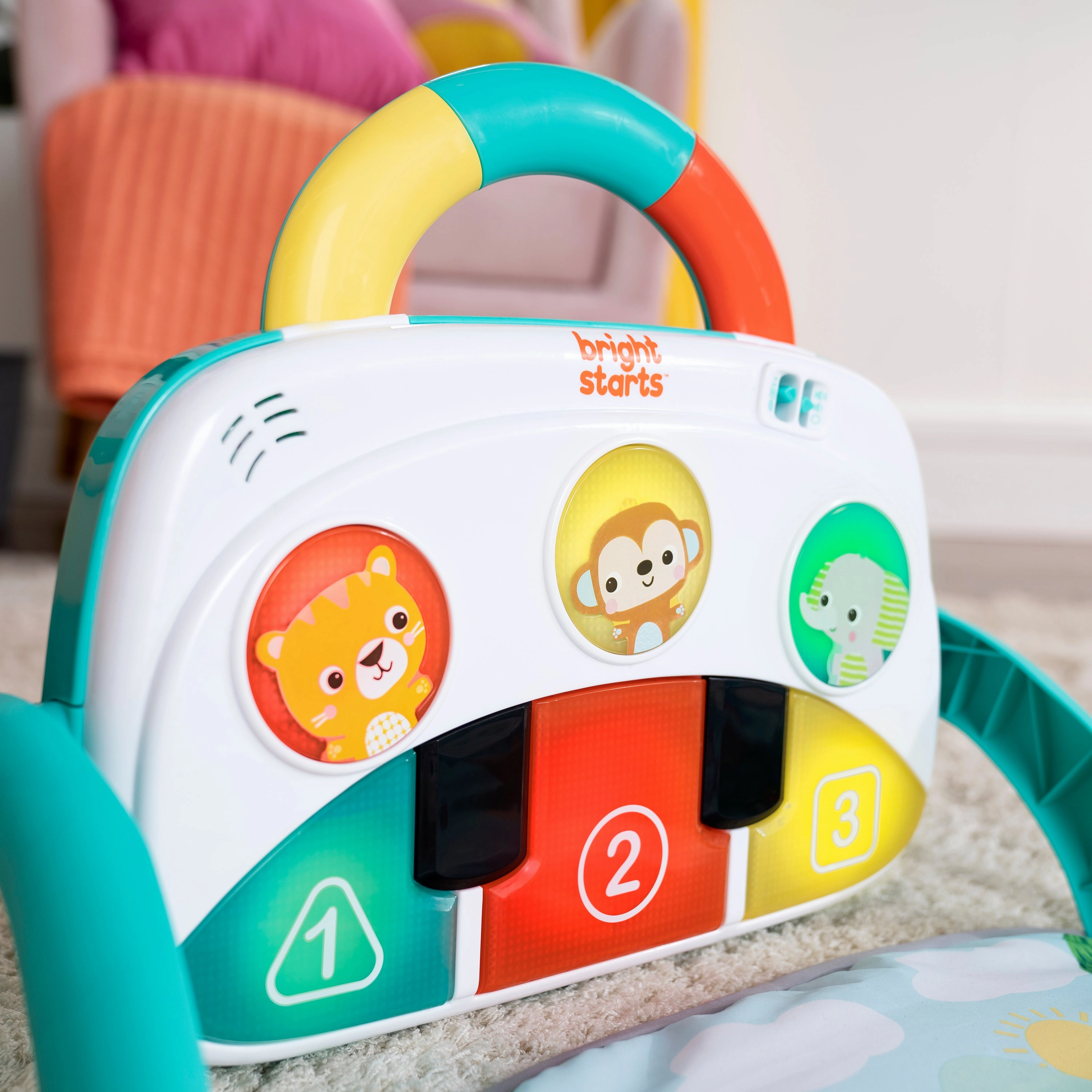 Bright Starts 4-in-1 Groovin Kicks Piano & Drum Kick Gym