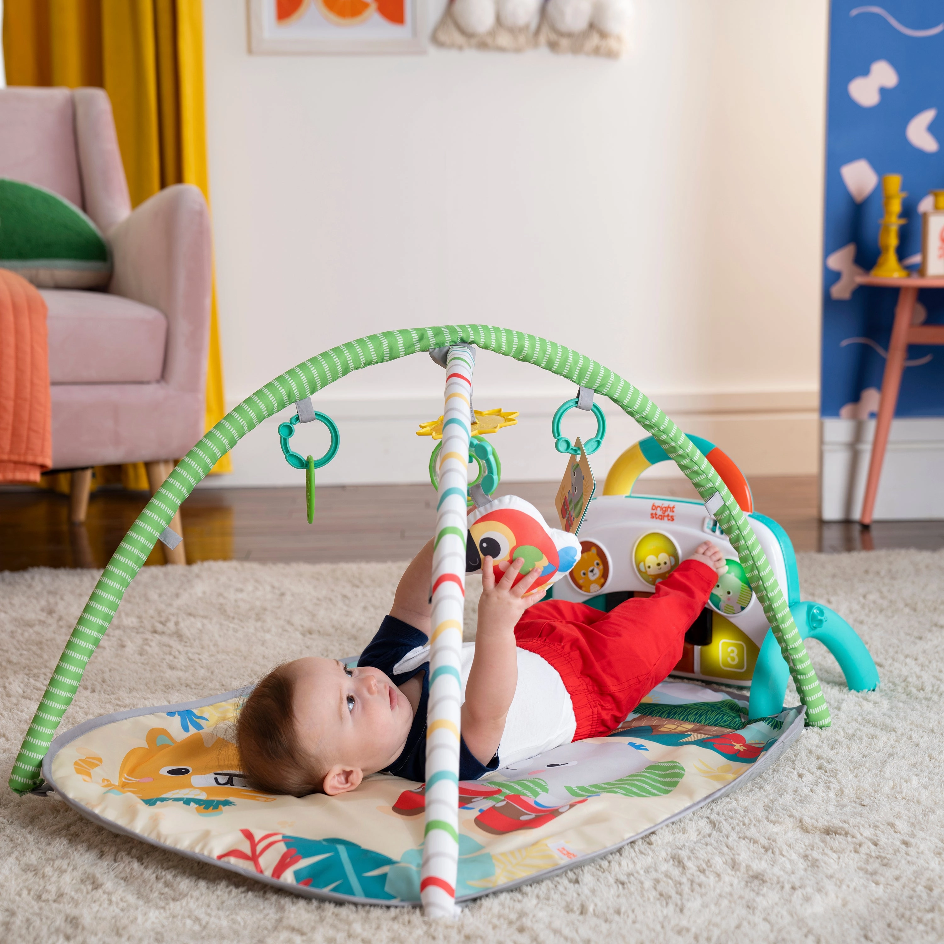 Bright Starts 4-in-1 Groovin Kicks Piano & Drum Kick Gym
