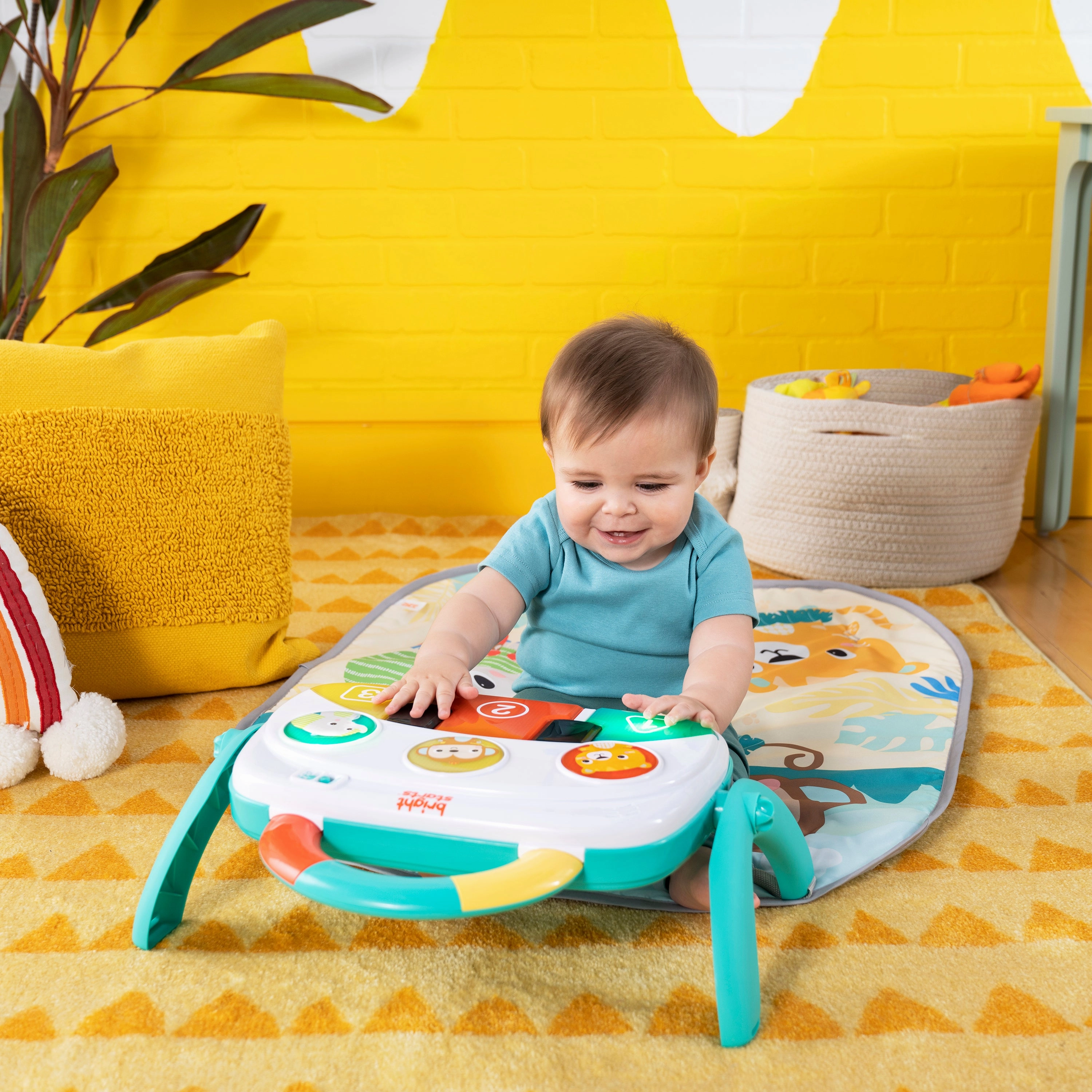 Bright Starts 4-in-1 Groovin Kicks Piano & Drum Kick Gym