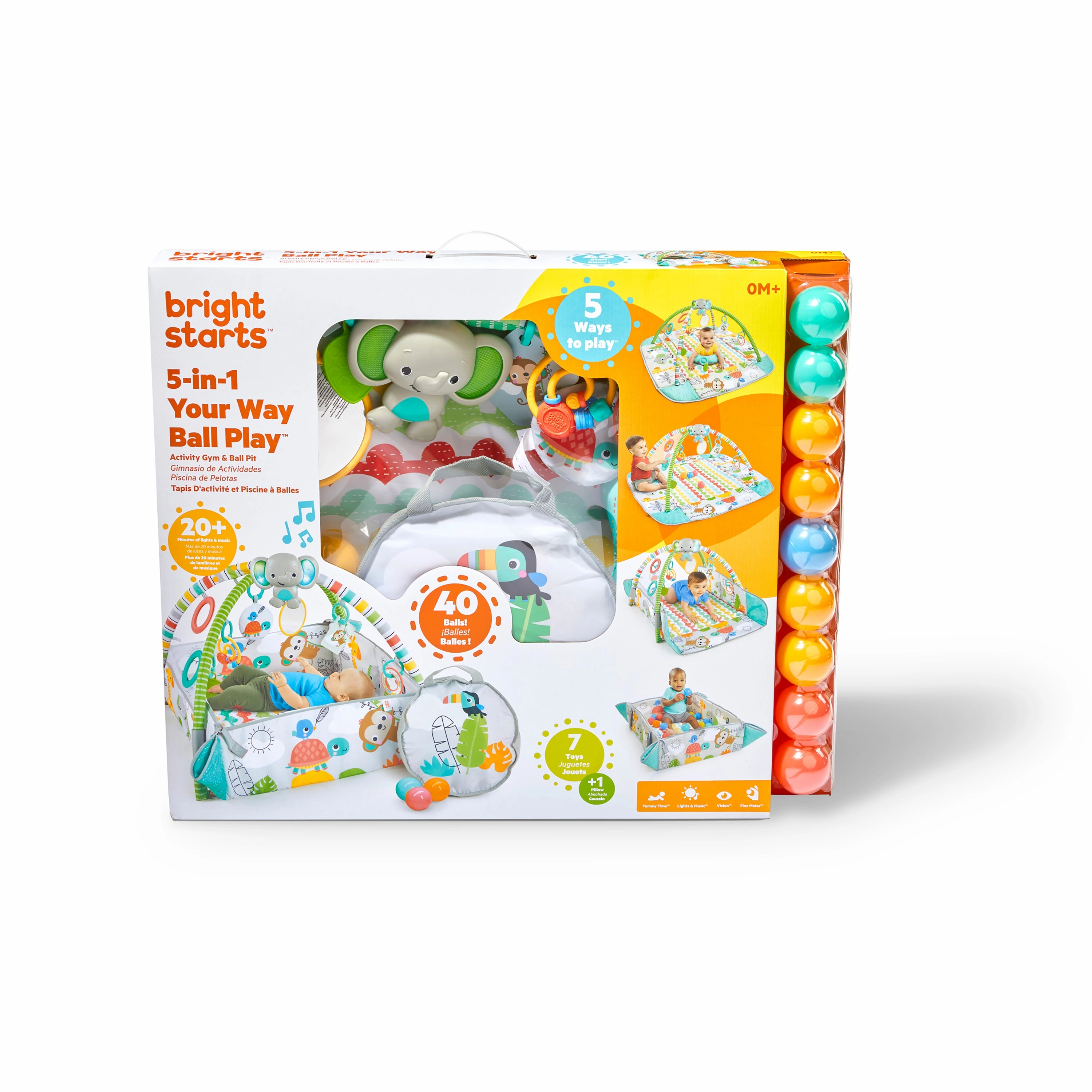 Bright Starts Bright Starts Neutral 5-In-1 Ball Pit Gym Refresh