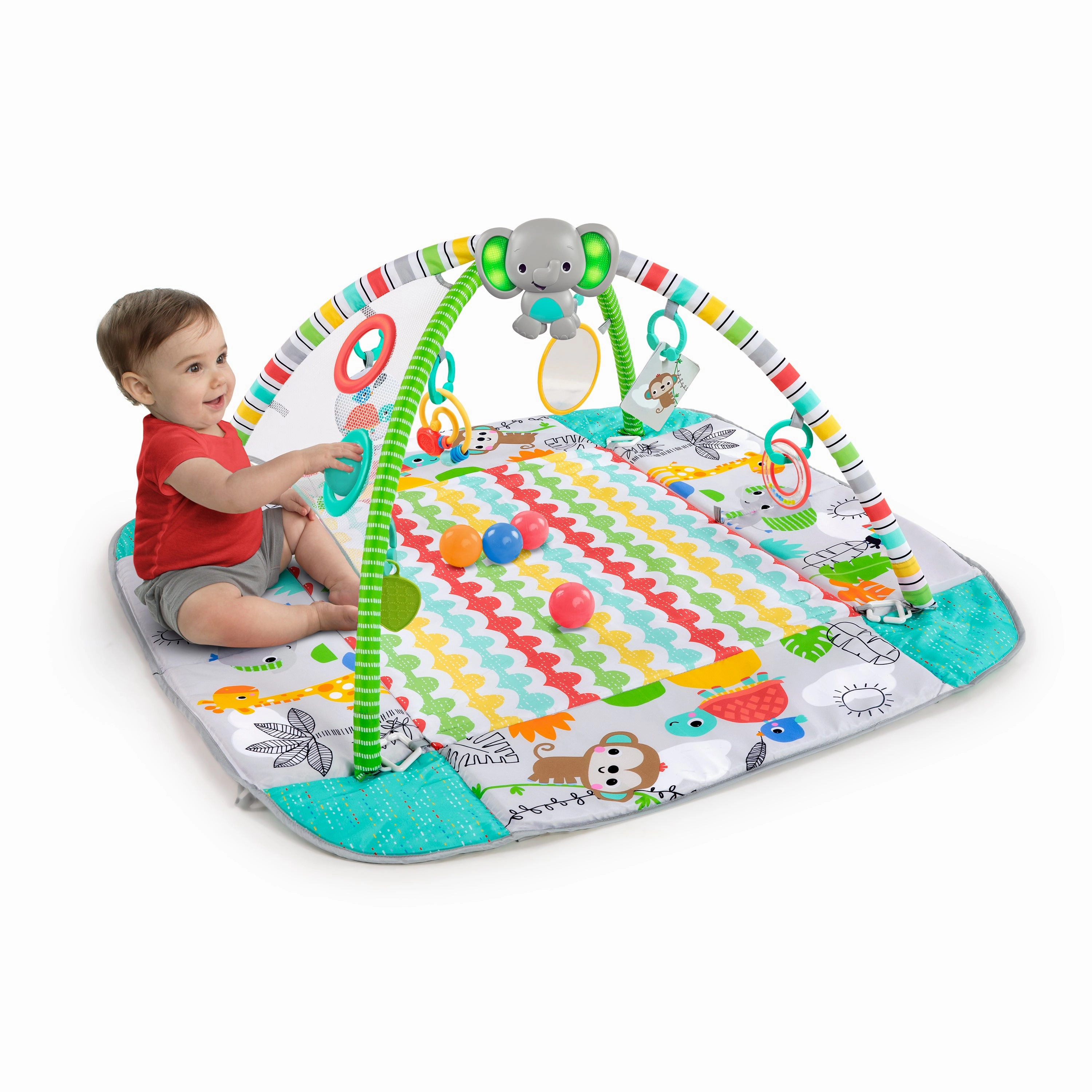 Bright Starts Bright Starts Neutral 5-In-1 Ball Pit Gym Refresh