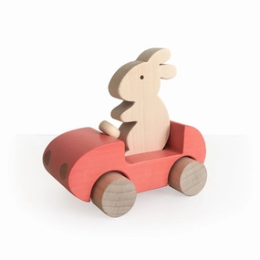 Briki Vroom Vroom Bunny Car Corail / Coral