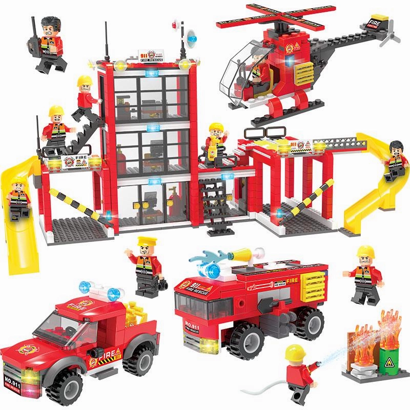 Build Me up Blocks Fire Engine - 132 Pieces