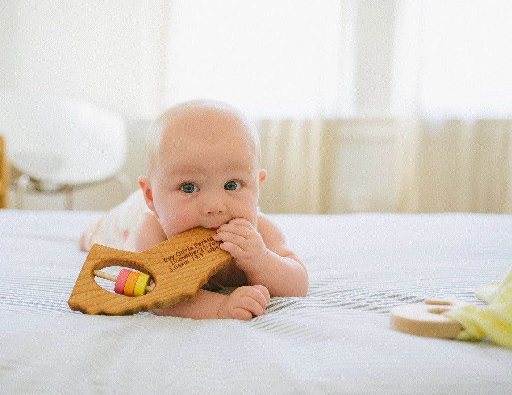 California State Wooden Baby Rattle