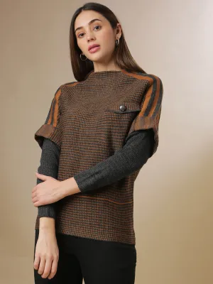 Campus Sutra Women Self Design Stylish Casual Sweaters ecco Shoes