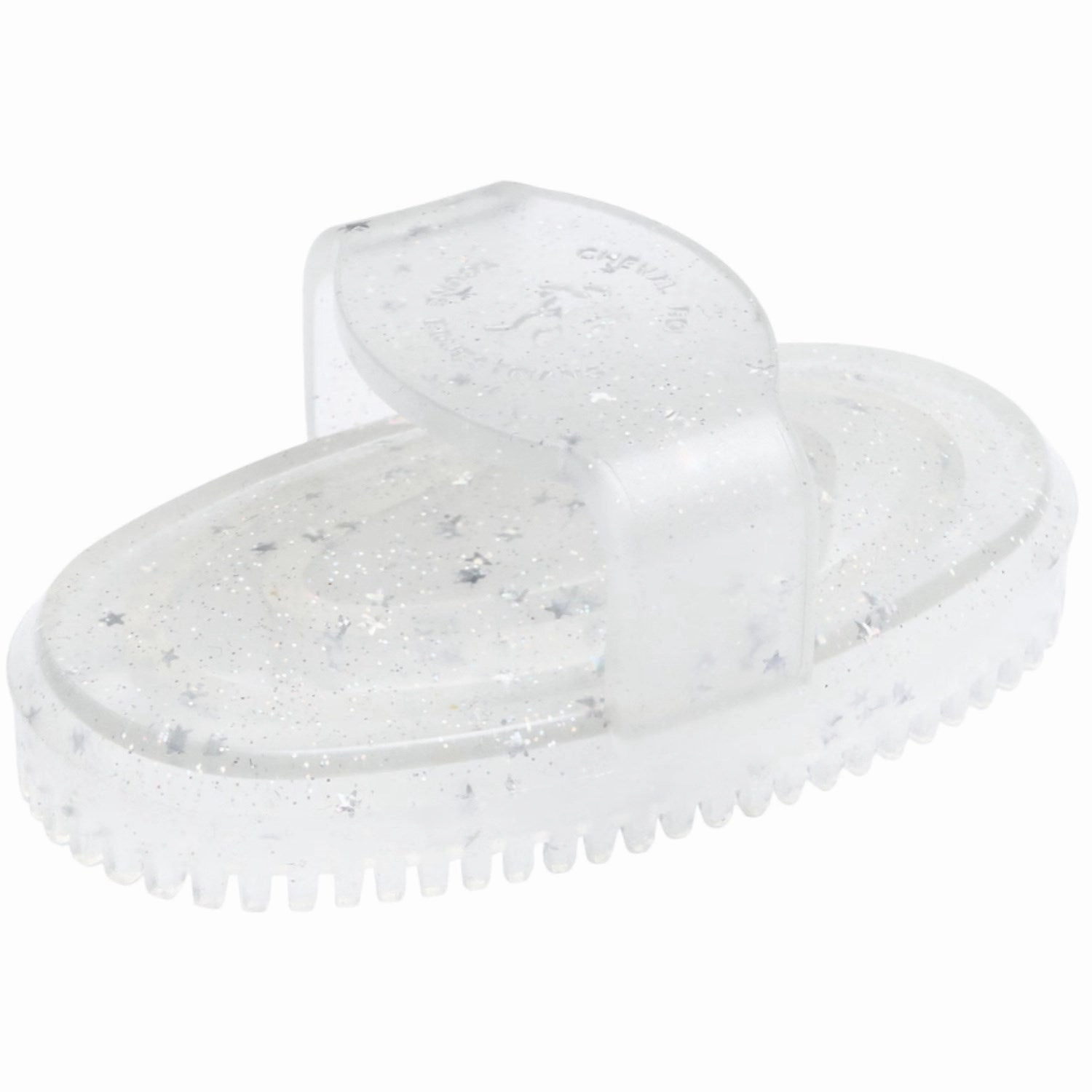 Cheval Roi Brush White rainbow glitter