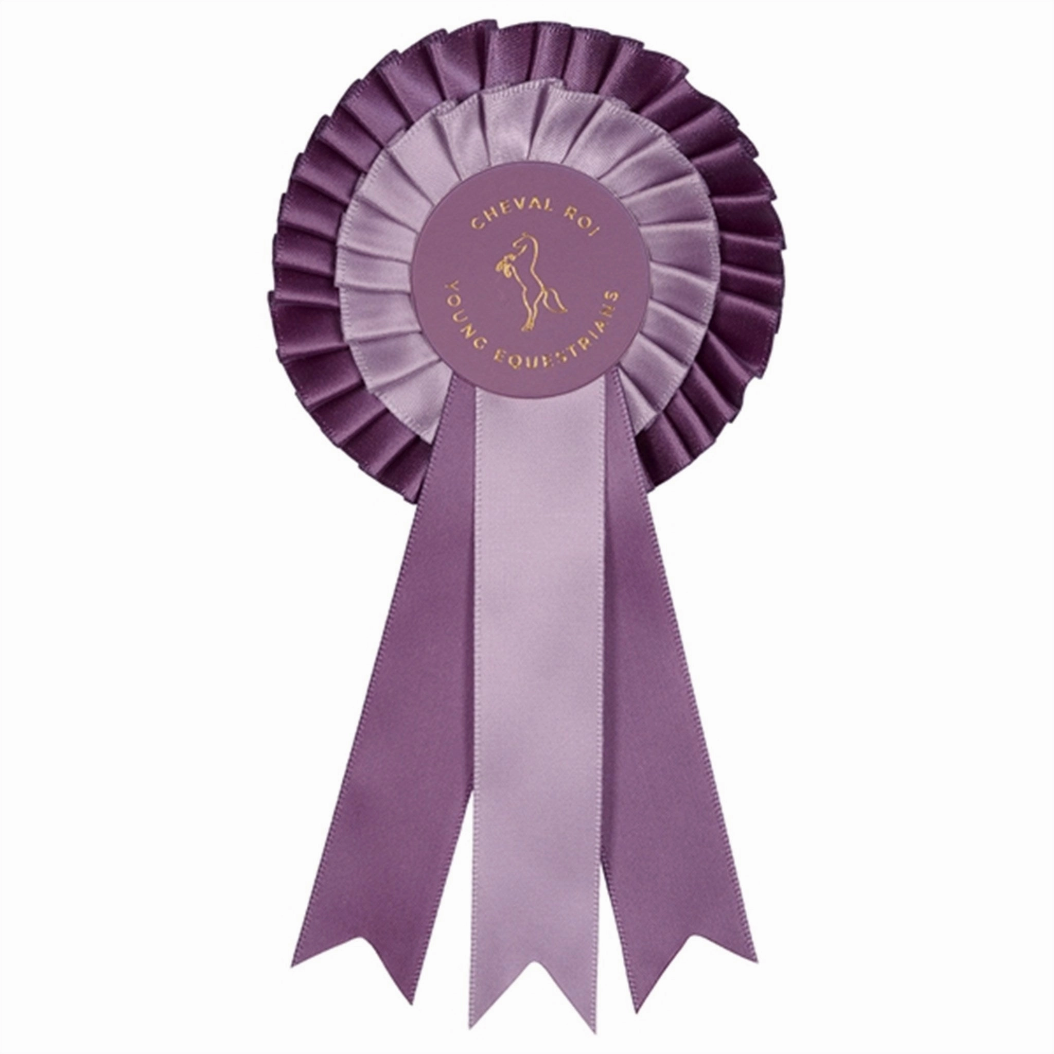 Cheval Roi Rosette Award Ribbon Amethyst Lilac