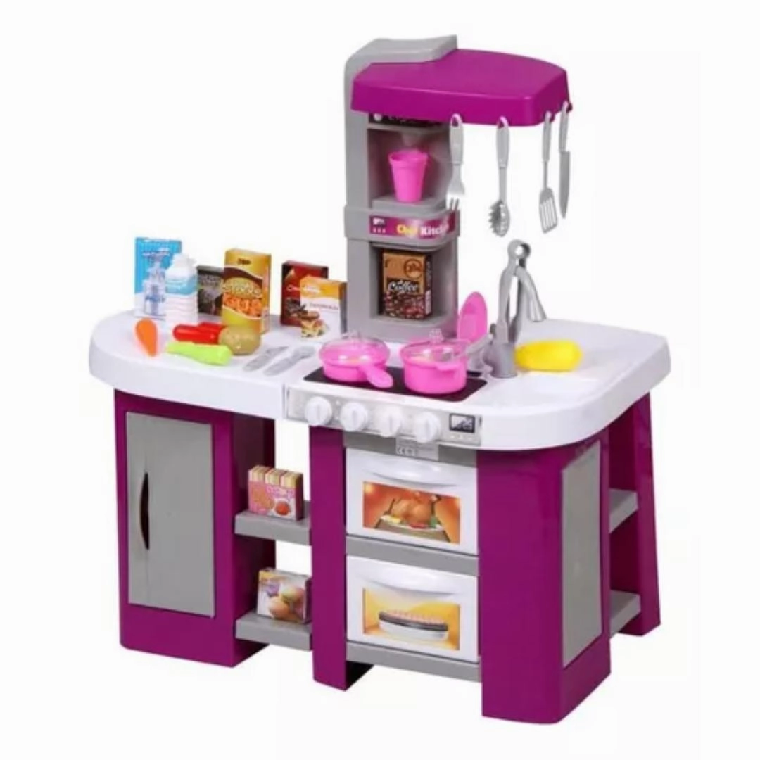 Children's Kitchen Play Set Water Oven Stove Refrigerator Sink with Fire Light And Sound Kitchen Kit for Kids