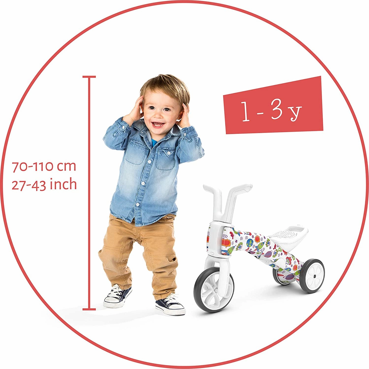 Chillafish Kid's Bunzi FAD Limited Edition 2-in-1 Balance Bike - Monster Meet Star