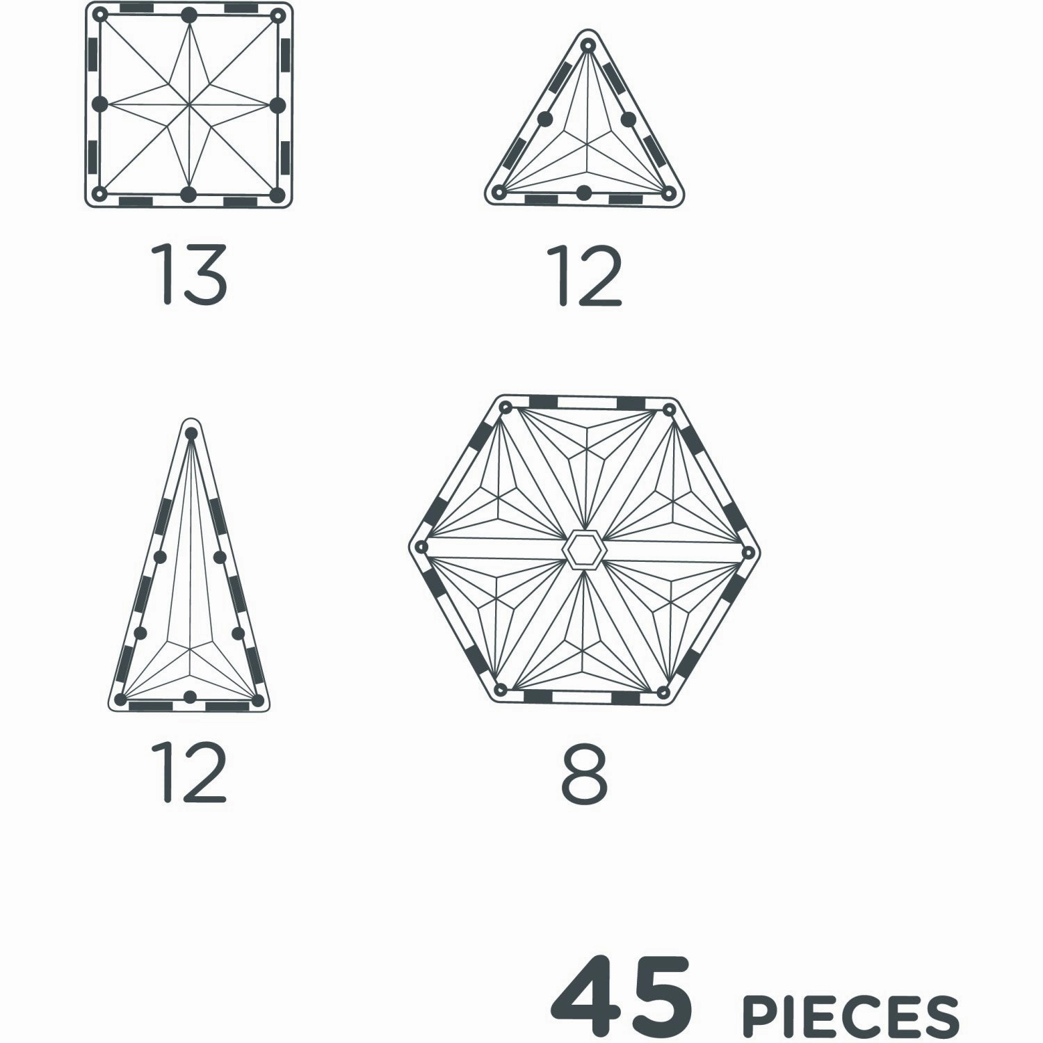 Cleverclixx Pastel Geo Pack Pastel 45 pieces