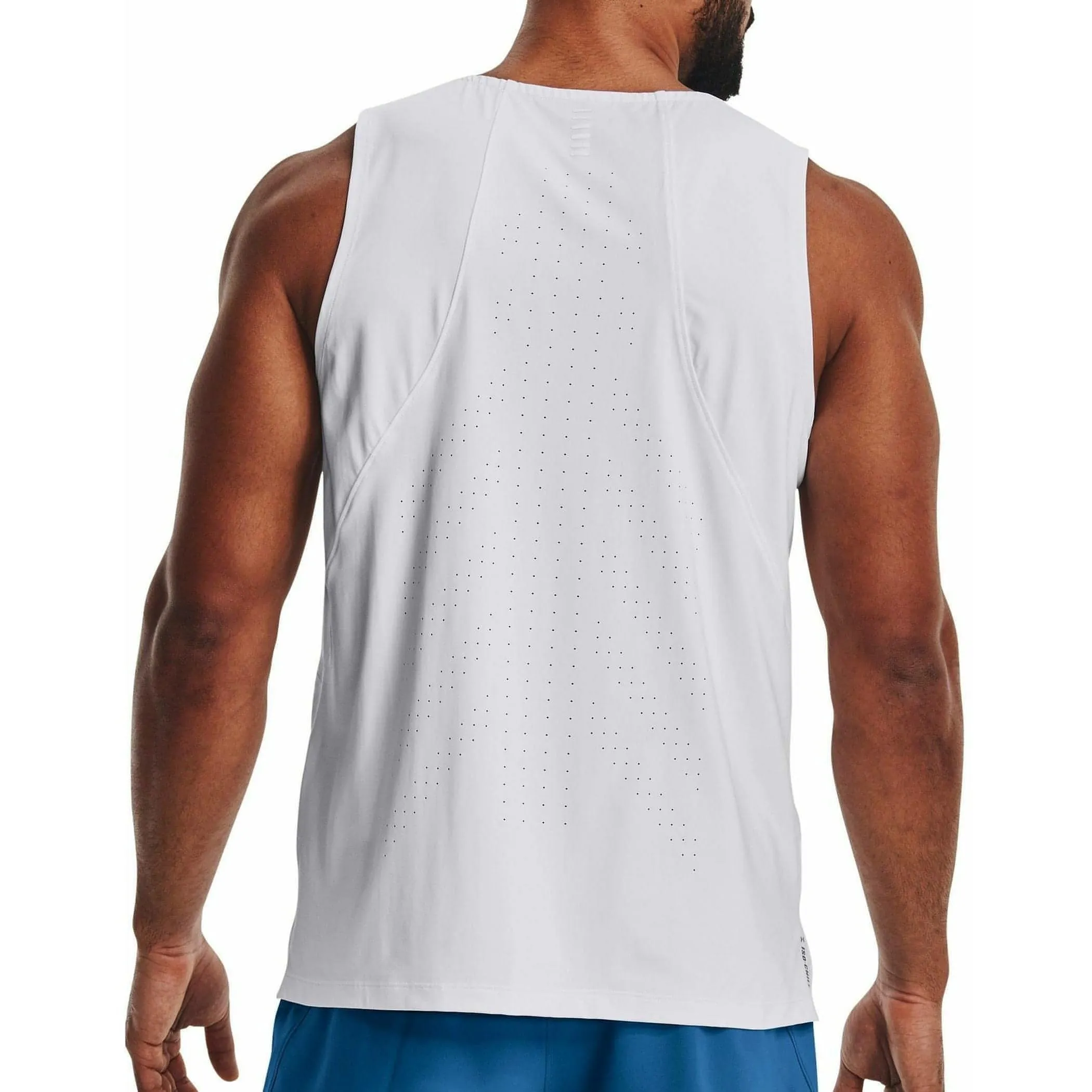 Clothing Under Armour  Men Under Armour Iso-Chill Run Laser Mens Running Vest - White