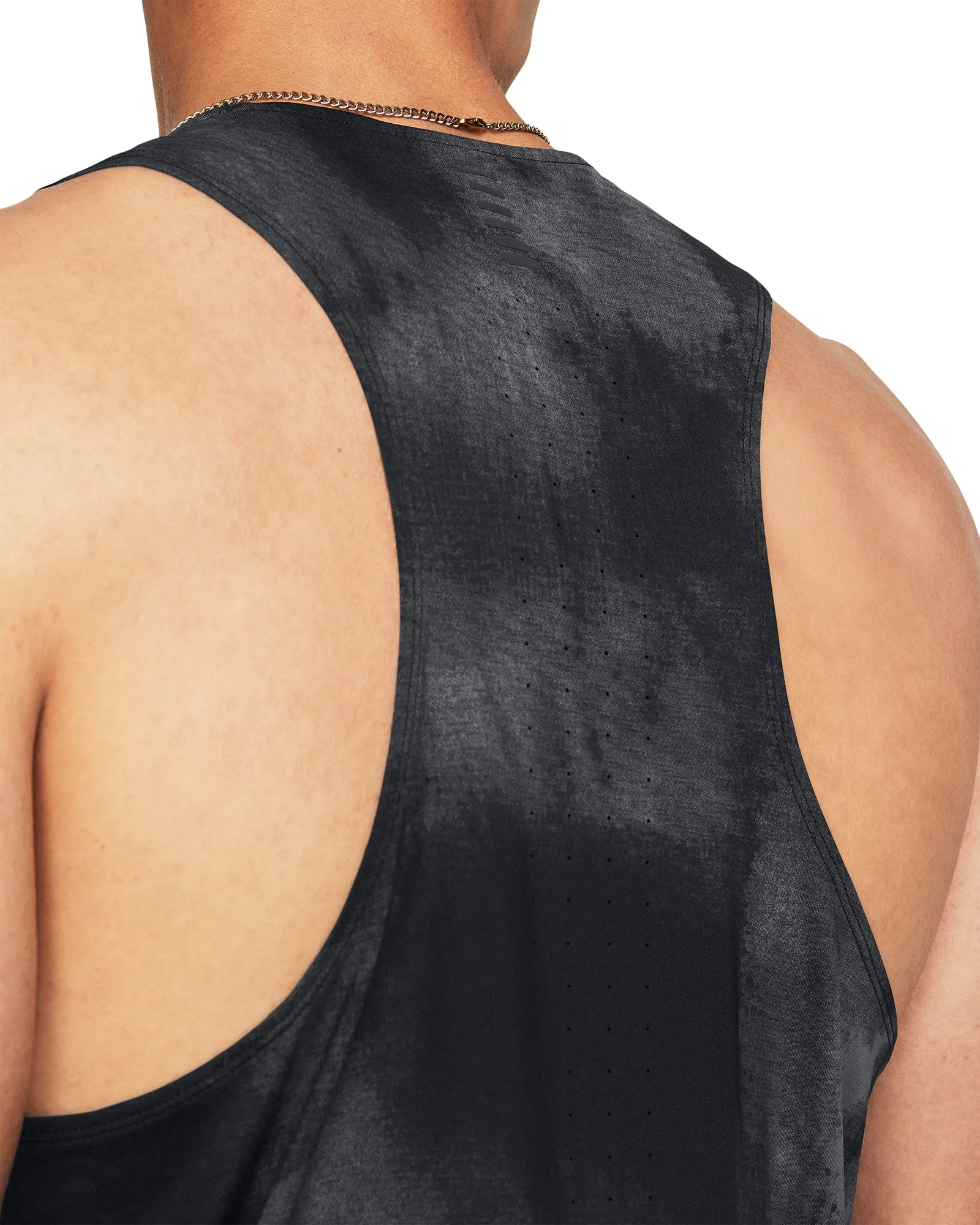 Clothing Under Armour  Men Under Armour Launch Elite Printed Mens Running Vest - Black