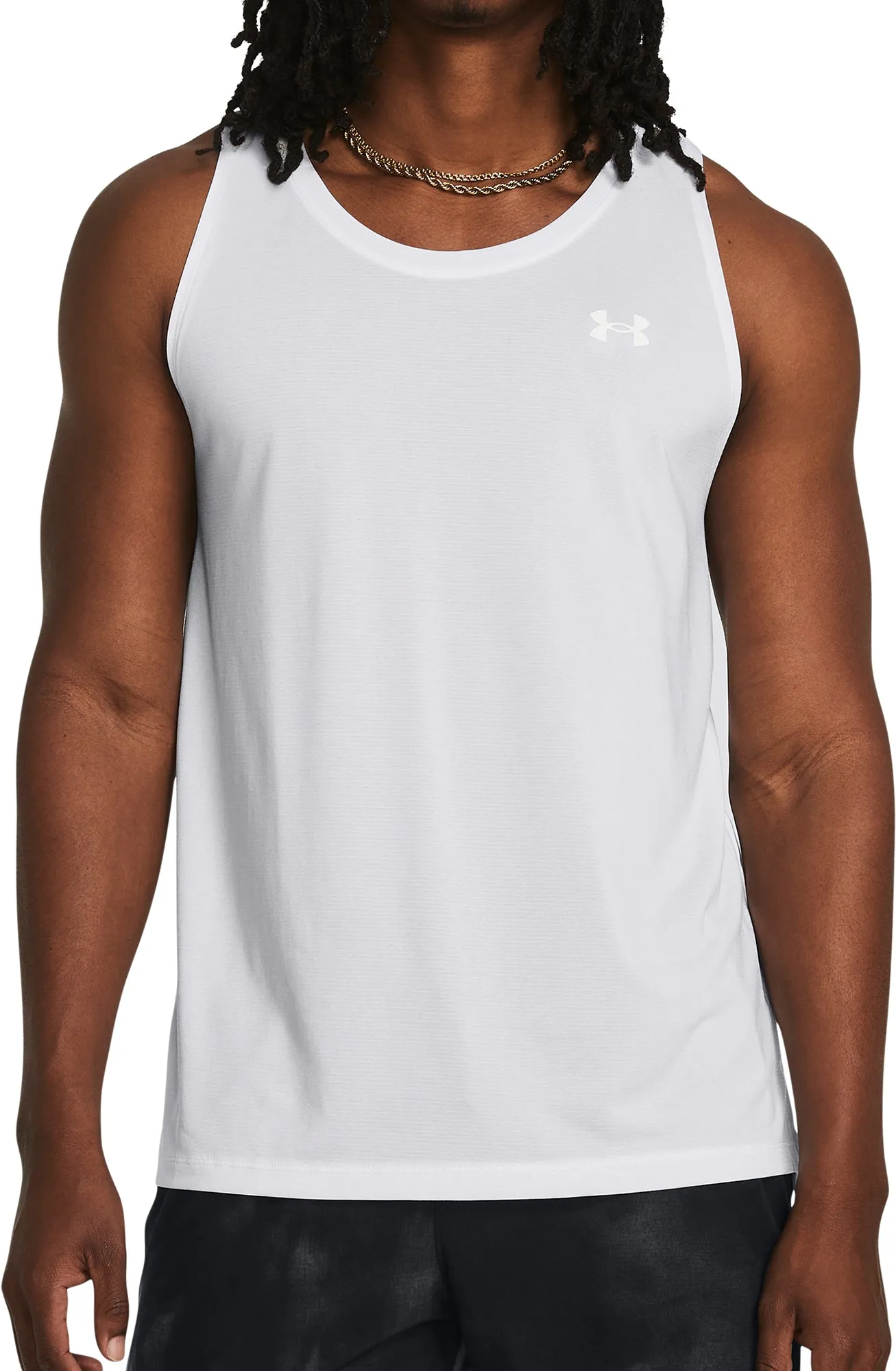 Clothing Under Armour  Men Under Armour Launch Mens Running Vest - White
