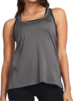 Clothing Under Armour  Women Under Armour Knockout Womens Running Vest Tank Top - Grey