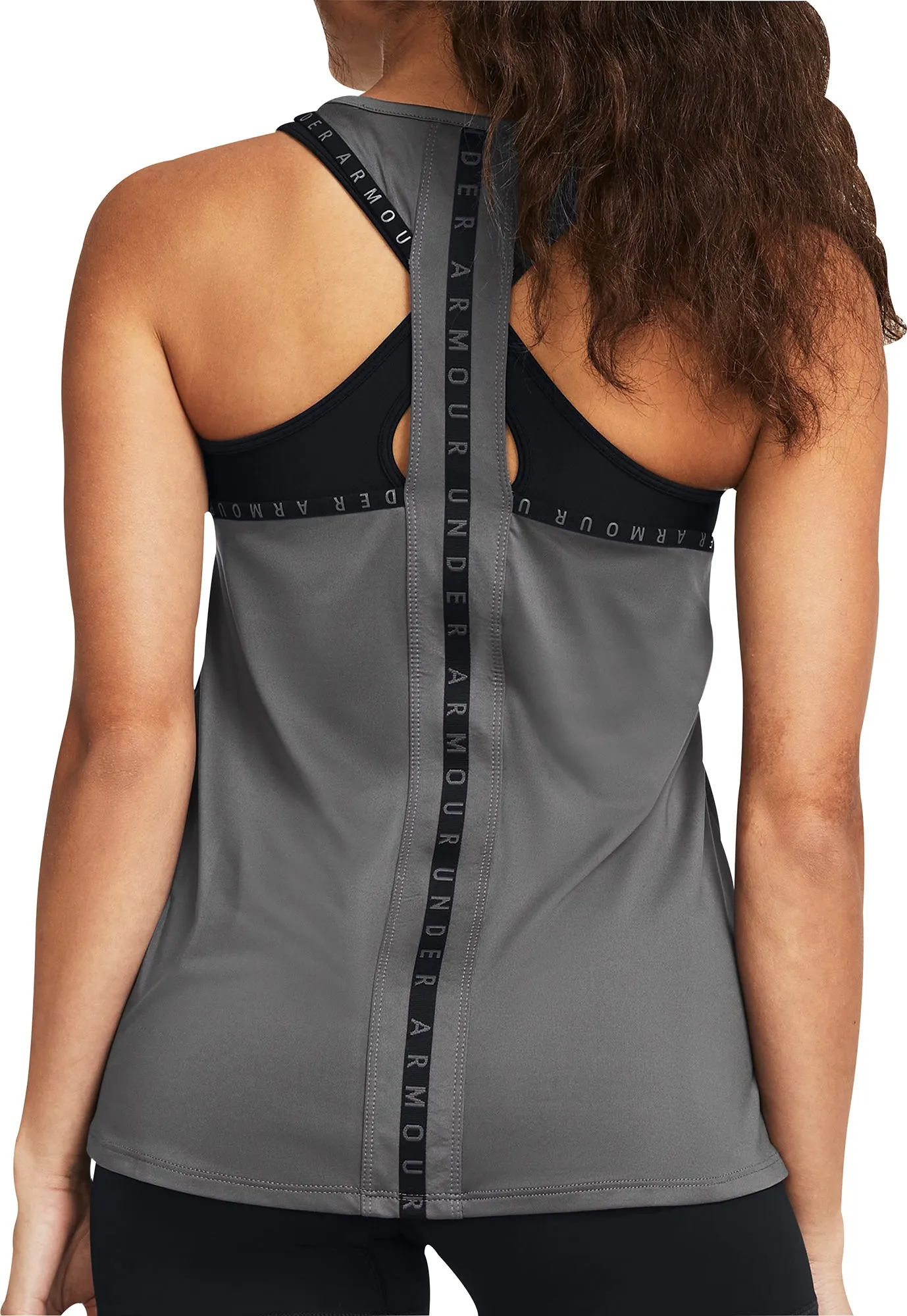 Clothing Under Armour  Women Under Armour Knockout Womens Running Vest Tank Top - Grey