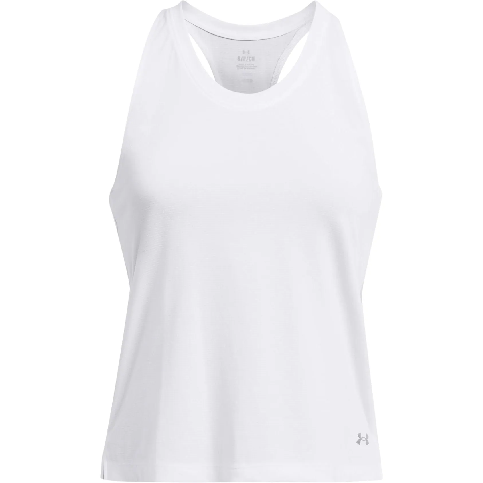 Clothing Under Armour  Women Under Armour Launch Womens Running Vest Tank Top - White