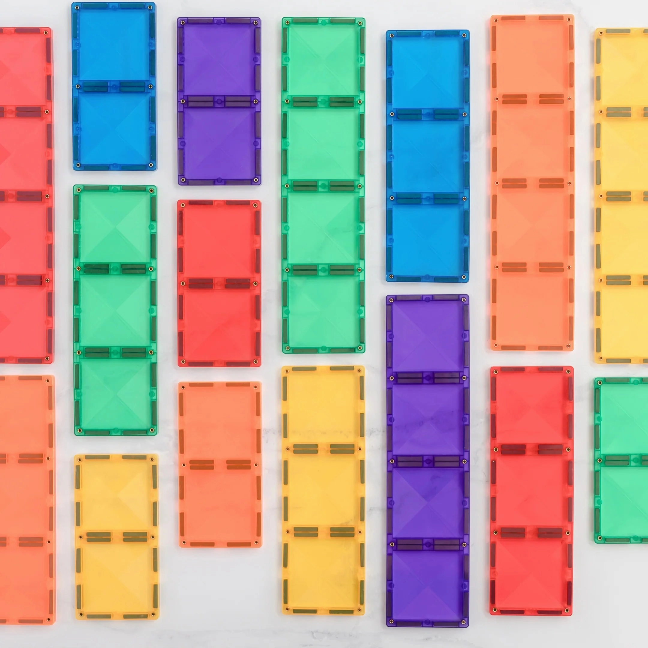 Connetix magnetic tiles Rainbow Rectangle 18 piece