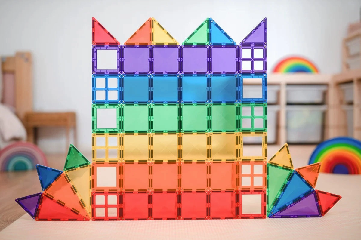 Connetix Magnetic Tiles Rainbow starter set 60 piece