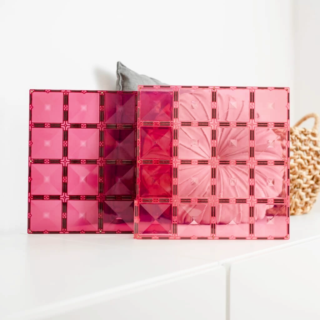 Connetix Pink and Berry Base Plate Pack (2 pc)