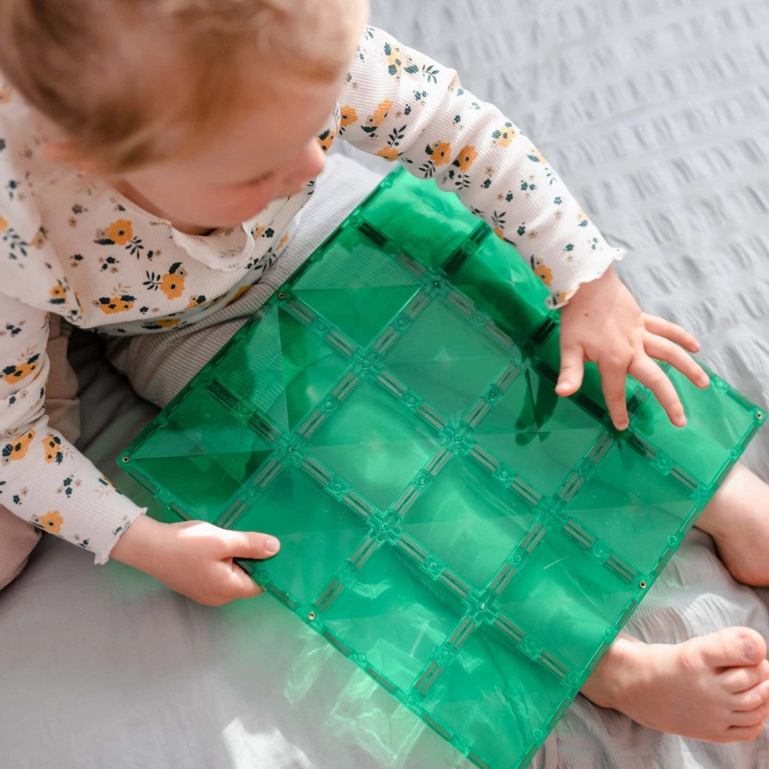 Connetix Rainbow Blue & Green Base Plate Pack 2 Pieces