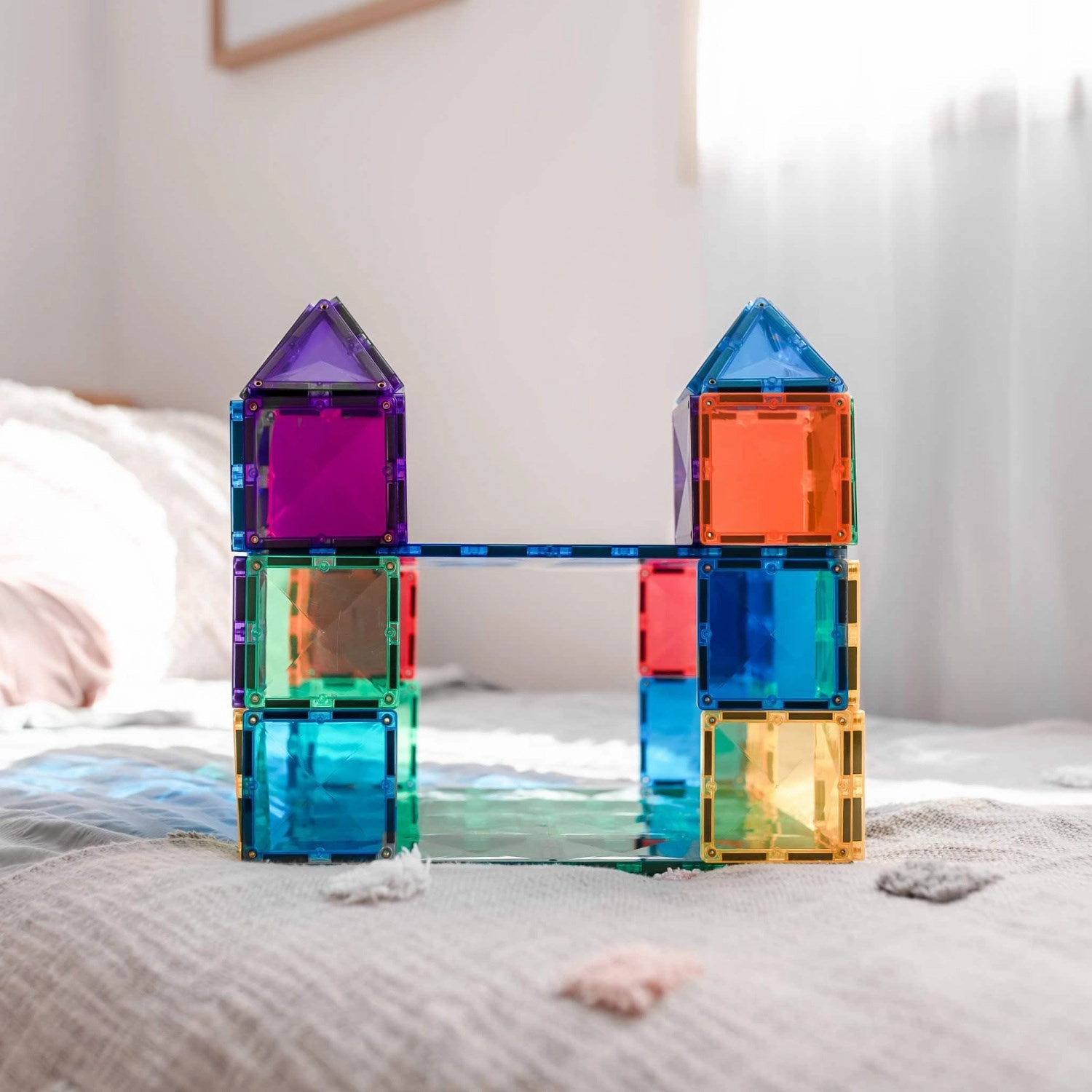 Connetix Rainbow Blue & Green Base Plate Pack 2 Pieces